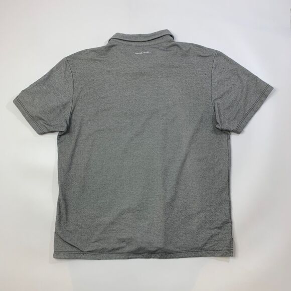 Travis Mathew Shirt Mens XL Grey Royal Links Golf Club Droptail Hem Polo - Picture 8 of 10